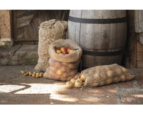 Jute Netzsäcke Large FloraSelf Nature 50x80cm, 2Stk. 4 Jute Netzsäcke Large FloraSelf Nature 50x80cm, 2Stk. – Bild 2