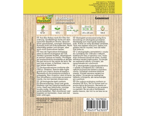 Bio Basilikum 'Genoveser' FloraSelf Bio Samenfestes Saatgut Kräutersamen 3 Bio Basilikum 'Genoveser' FloraSelf Bio Samenfestes Saatgut Kräutersamen – Bild 2