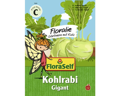 Gemüsesamen FloraSelf Floralie-Gärtnern Mit Kids Kohlrabi 'Gigant' 2 Gemüsesamen FloraSelf Floralie-Gärtnern Mit Kids Kohlrabi 'Gigant'