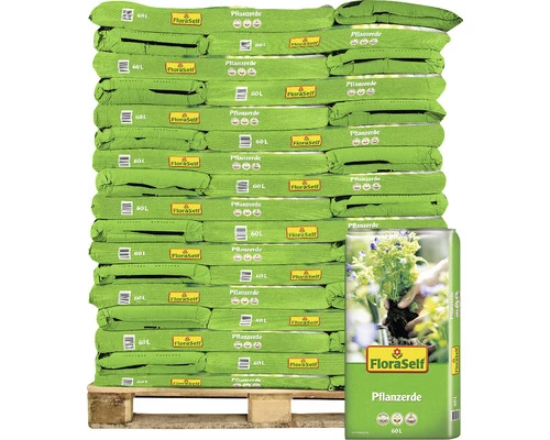 Pflanzerde FloraSelf Select (45 Sack X 60 Liter = 2,7 M³) 1 Palette 3 Pflanzerde FloraSelf Select (45 Sack X 60 Liter = 2,7 M³) 1 Palette