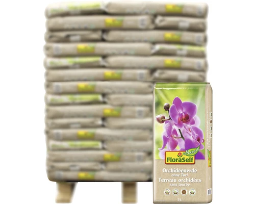 Orchideenerde FloraSelf Nature (90 Sack X 5 Liter = 0,45 M³) 1 Palette 3 Orchideenerde FloraSelf Nature (90 Sack X 5 Liter = 0,45 M³) 1 Palette