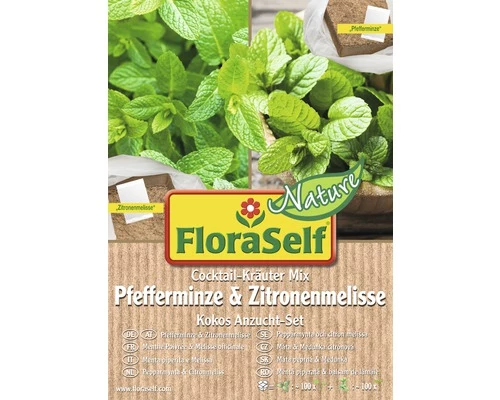 Kokos Anzucht-Set Pfefferminze & Zitronenmelisse FloraSelf Nature 3 Kokos Anzucht-Set Pfefferminze & Zitronenmelisse FloraSelf Nature