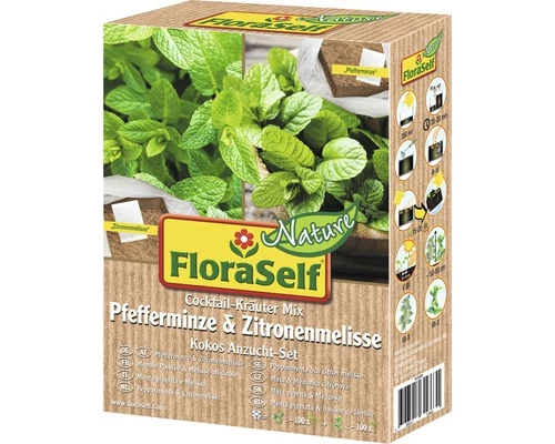 Kokos Anzucht-Set Pfefferminze & Zitronenmelisse FloraSelf Nature 4 Kokos Anzucht-Set Pfefferminze & Zitronenmelisse FloraSelf Nature – Bild 2
