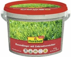 Rasendünger Mit Unkrautvernichter FloraSelf Select 10 Kg Für Bis Zu 500 M²