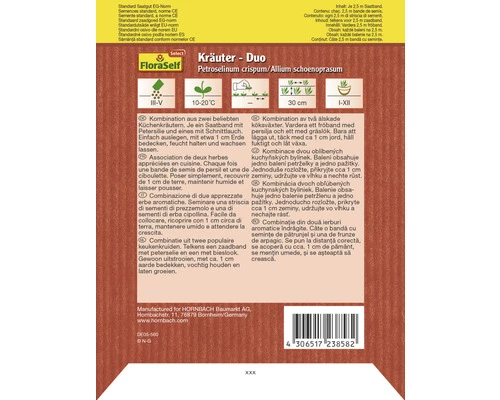 Petersilie Schnittlauch Duo Kräuter FloraSelf Select Samenfestes Saatgut Kräutersamen Saatband 2x2,5 M 4 Petersilie Schnittlauch Duo Kräuter FloraSelf Select Samenfestes Saatgut Kräutersamen Saatband 2x2,5 M – Bild 2