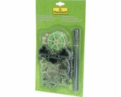 Pflanzenhalter-Set, Pflanzenclips, Bindedraht FloraSelf Kunststoff 61 Teilig