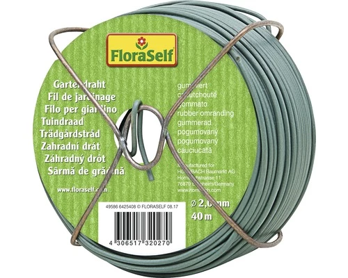 Gartenschnur FloraSelf Metall-Kunststoff Gummiert Ø 2 Mm 40 M Grün 3 Gartenschnur FloraSelf Metall-Kunststoff Gummiert Ø 2 Mm 40 M Grün