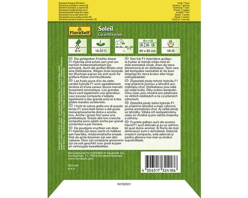 Zucchini 'Soleil' FloraSelf F1 Hybride Gemüsesamen 4 Zucchini 'Soleil' FloraSelf F1 Hybride Gemüsesamen – Bild 2