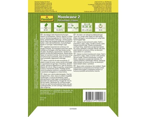 Petersilie 'Mooskrause 2' FloraSelf Samenfestes Saatgut Kräutersamen 4 Petersilie 'Mooskrause 2' FloraSelf Samenfestes Saatgut Kräutersamen – Bild 2